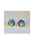 Boucles d'oreilles spirale en argent Gaudí trencadís