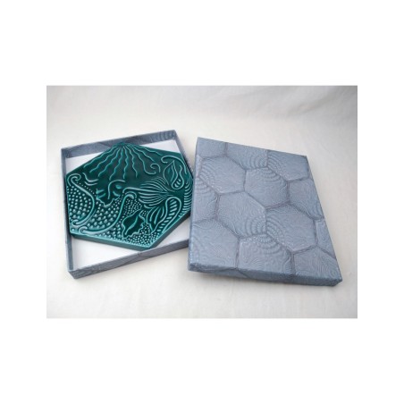 Blue Gaudí Hexagonal Tile 20 cm.