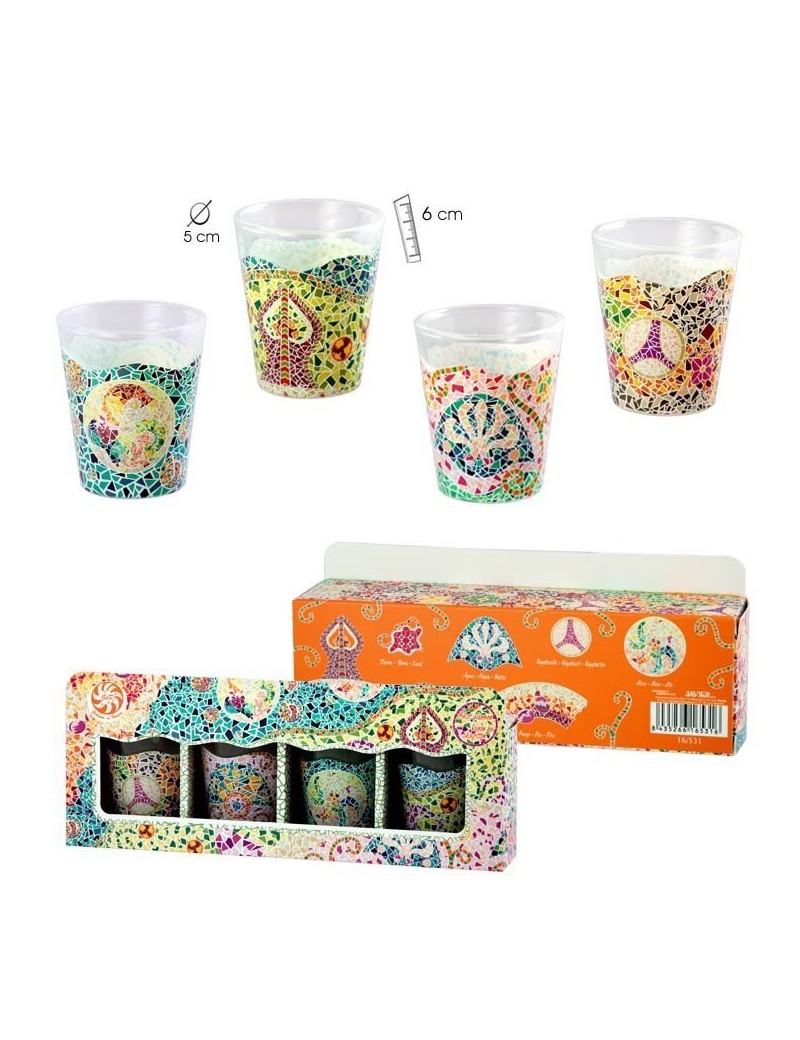 Set de 4 vasos chupito