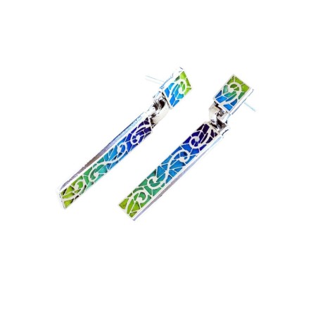 Longues boucles Trencadis d'oreilles 2 pièces