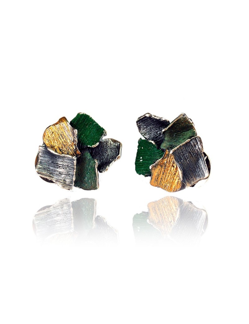 Boucles d'oreilles modernes émaillées