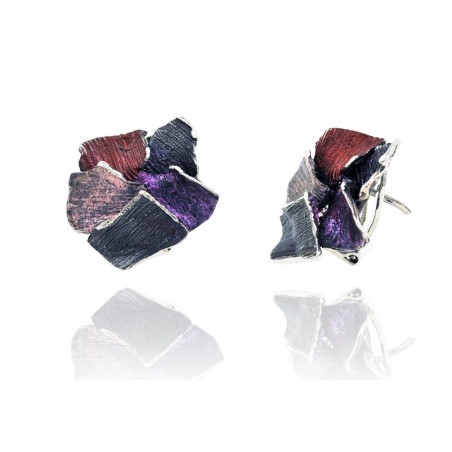 Boucles d'oreilles modernes émaillées