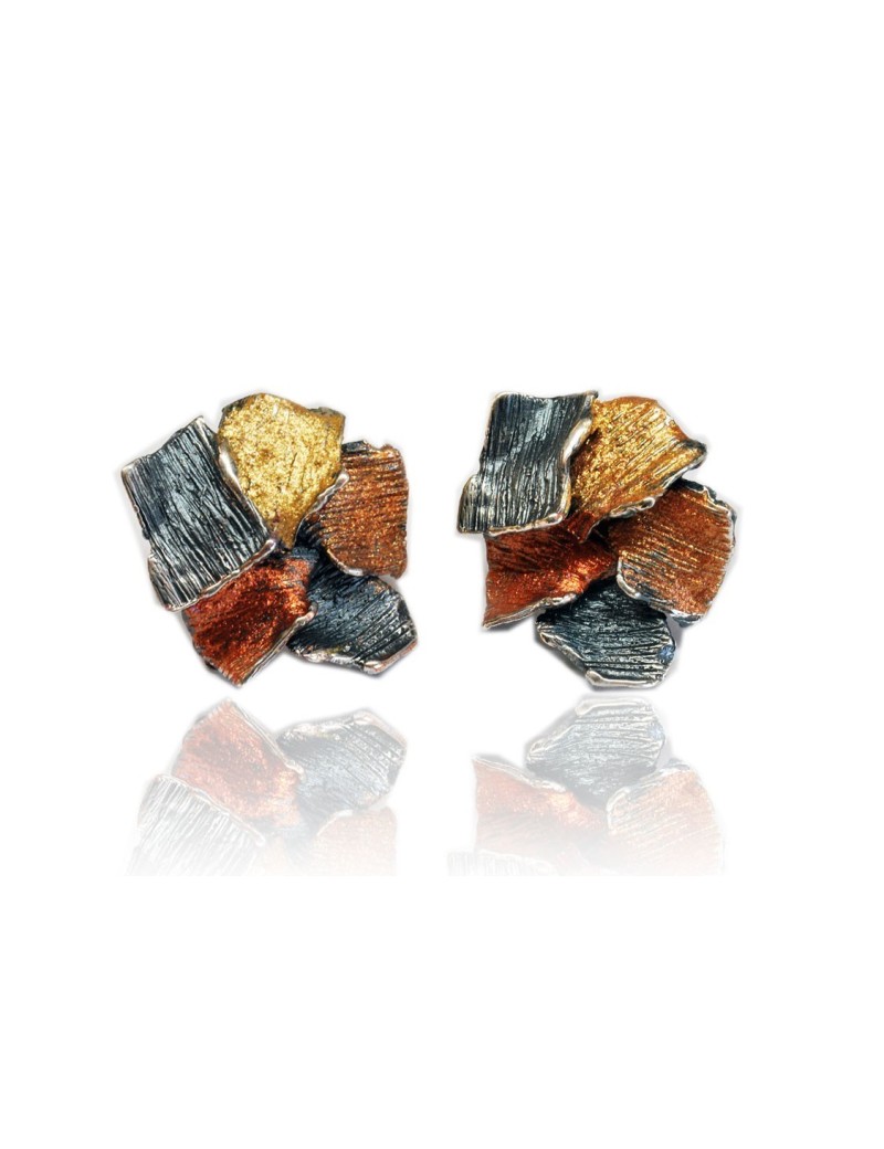 Boucles d'oreilles modernes émaillées