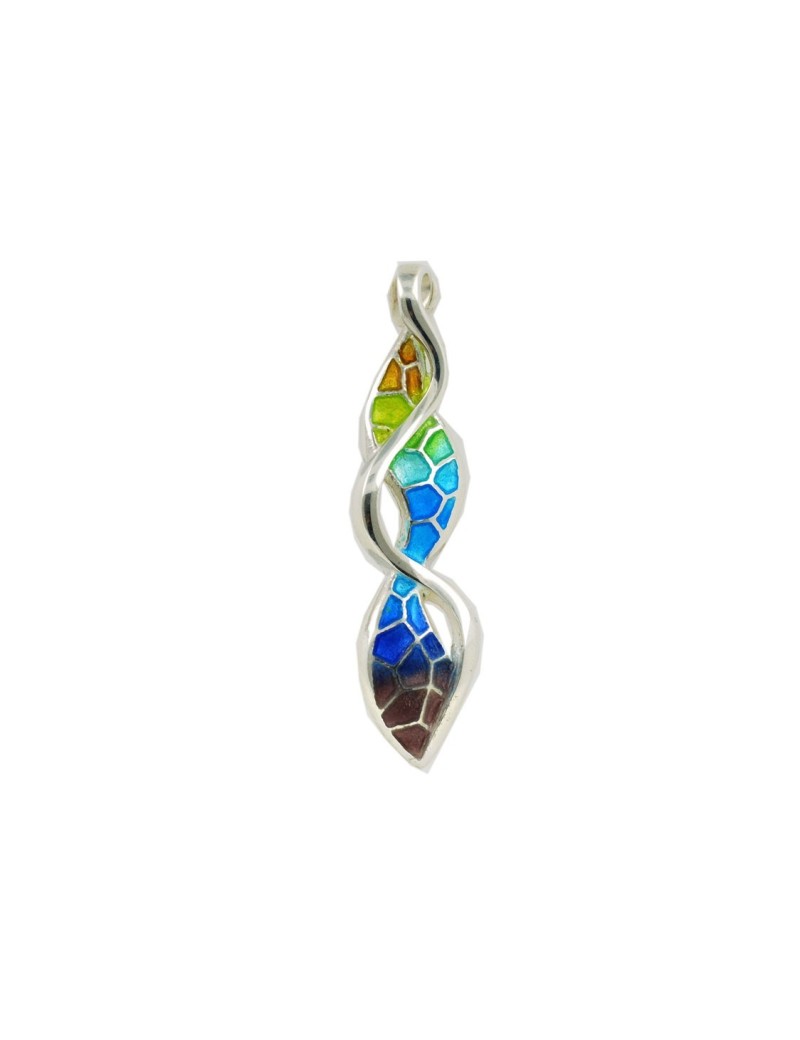 Pendentif serpentine coloré