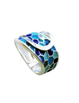Anillo G de Gaudí azul