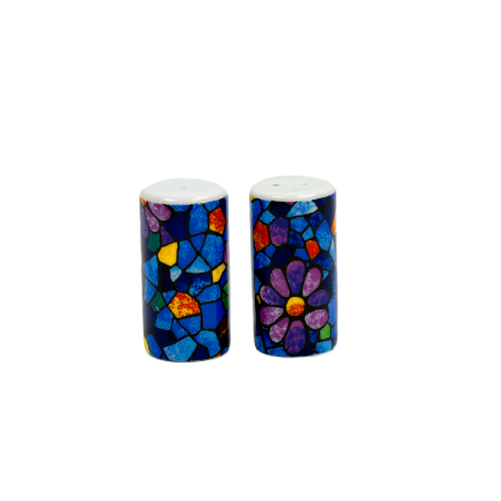 Salt and Pepper Cylinder Trencadis Vitral