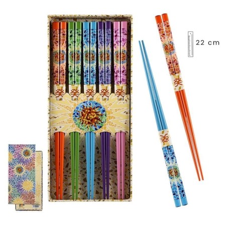 Set 5 palillos chinos Gaudí Multicolor