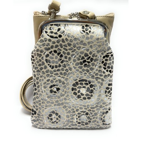 Bolso de piel Gaudí Plata