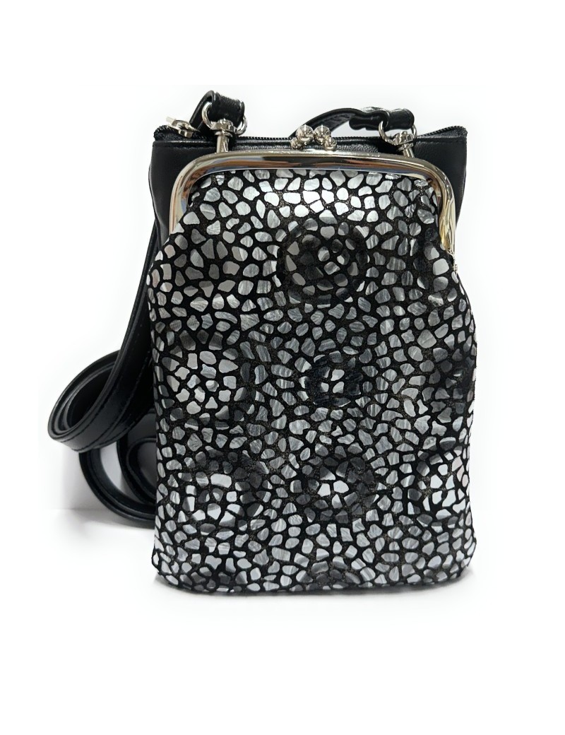 Bolso de piel Gaudí Plata