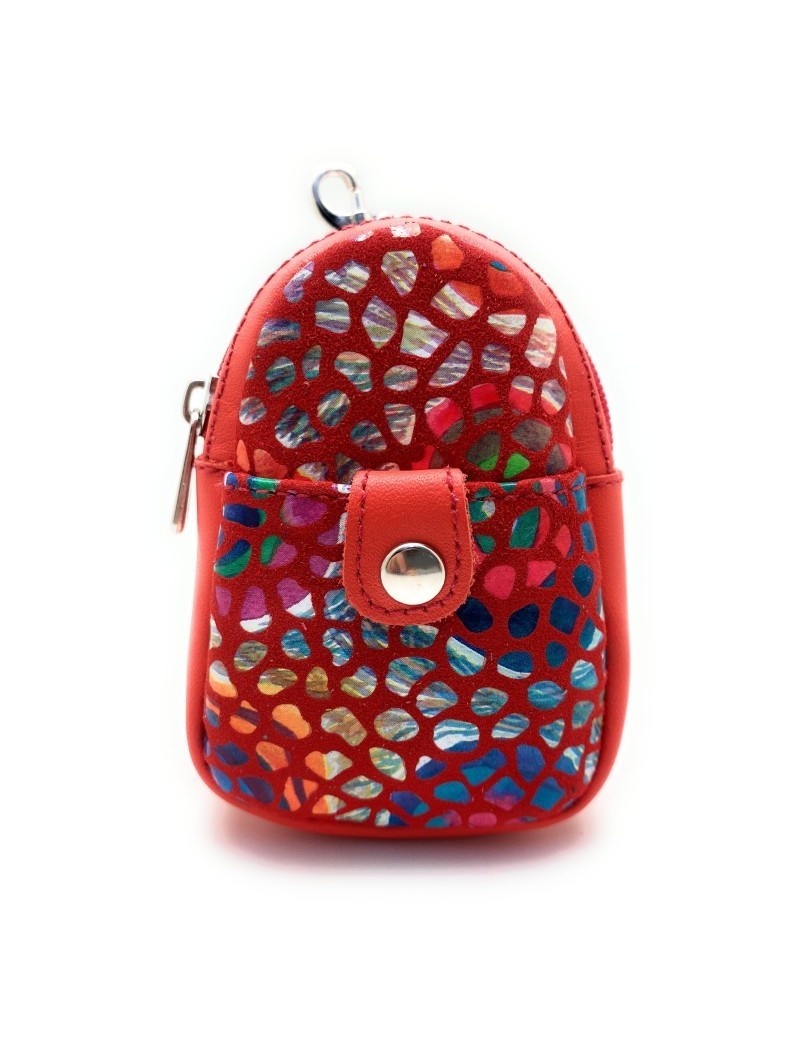 Monedero-llavero de piel Gaudí Barcelona Mini mochila