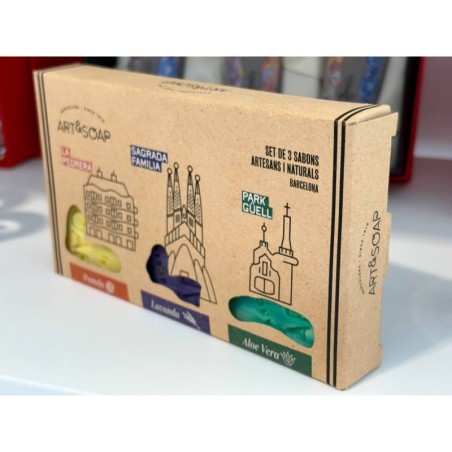 Pack of 3 Gaudi Barcelona handmade soaps