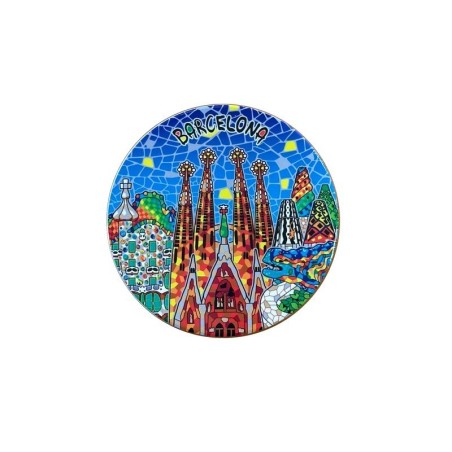 Ceramic Coaster Blue Gaudi Barcelona