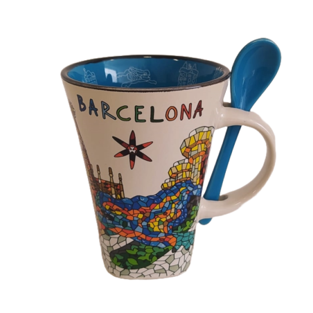 Tasse Gaudí Barcelone avec cuillere