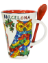 Mug with spoon Owl Barcelona