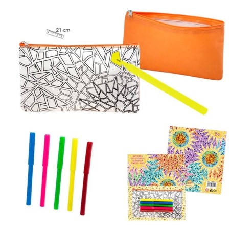 Estuche escolar para colorear Gaudí Multicolor