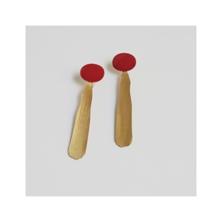 Boucles D'oreilles Dorées Longues Miró Jewelry