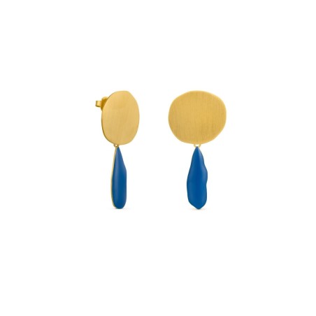 Golden Earrings and Mobile Miró Jewelry Blue
