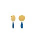 Boucles D'oreilles Dorées Miró Jewelry Mobiles Blue