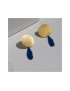 Boucles D'oreilles Dorées Miró Jewelry Mobiles Blue