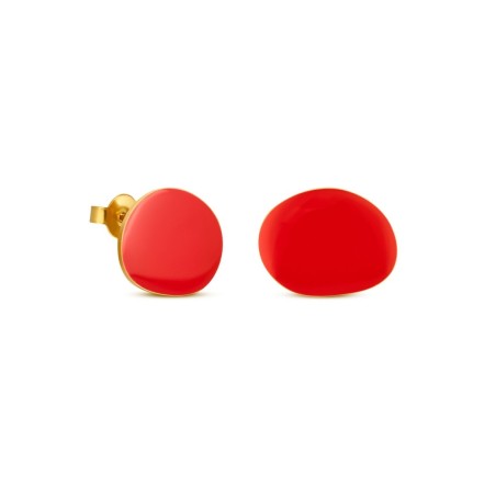 Arracades Daurades Miró Jewelry Vermelles