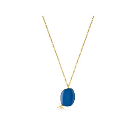 Golden necklace Miró Jewelry Blue