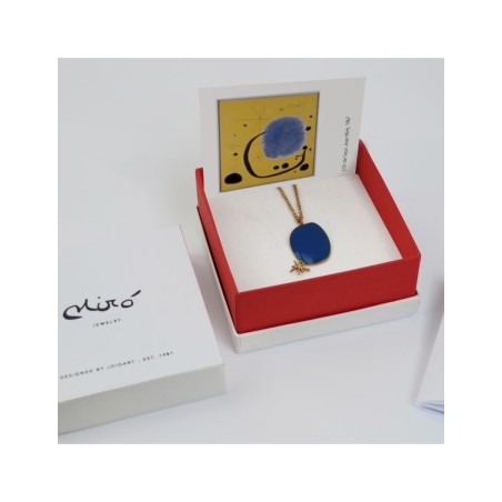 Collar Dorado Miró Jewelry azul