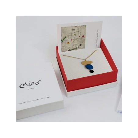 Golden necklace Miró Jewelry Triple