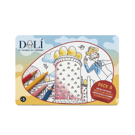 Pack 8 Postals Dalí per pintar