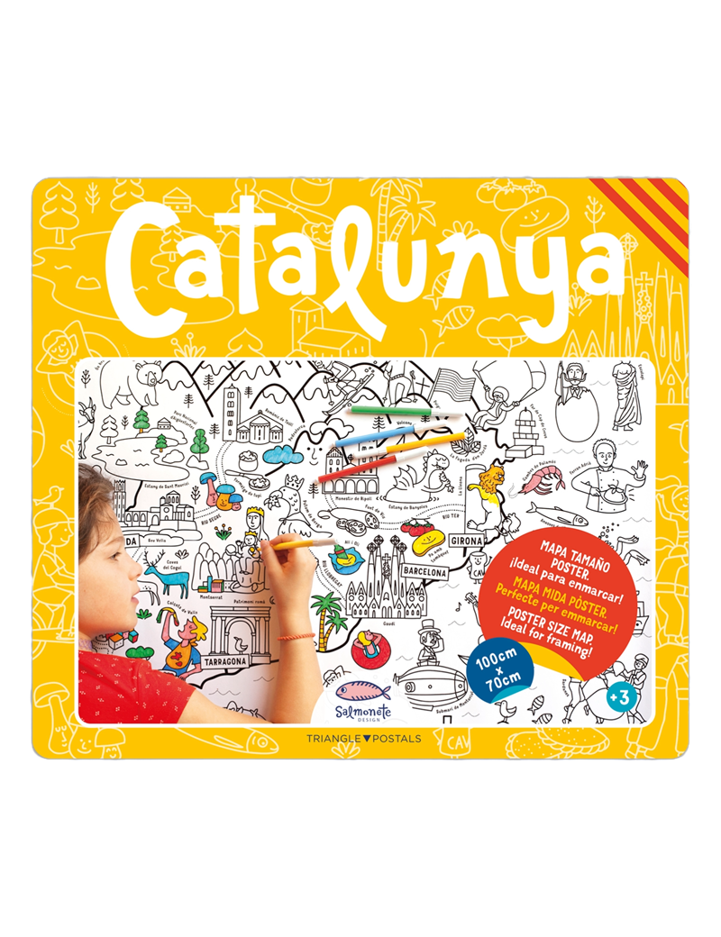 Mapa de Catalunya per acolorir