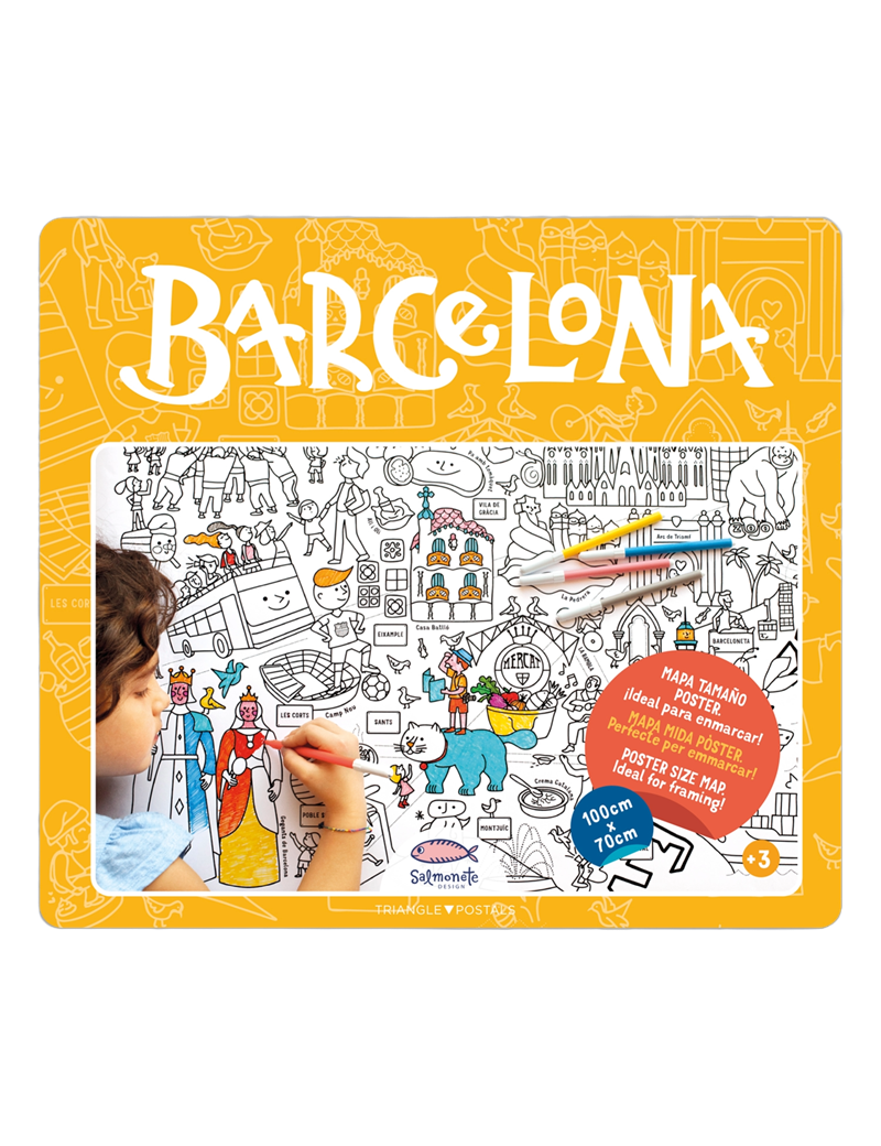 Mapa de Barcelona per acolorir