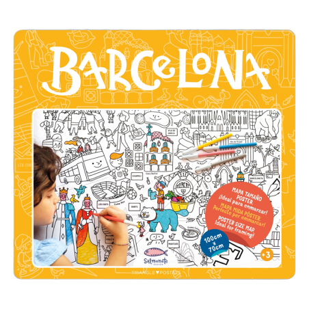 Mapa de Barcelona per acolorir