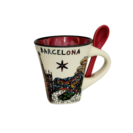 Small Cup with spoon Gaudi Barcelona