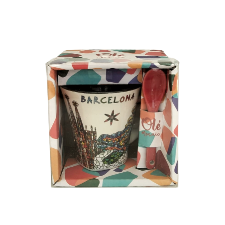 Small Cup with spoon Gaudi Barcelona