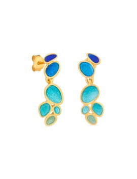 Gaudi Barcelona Fruits Long gold earrings