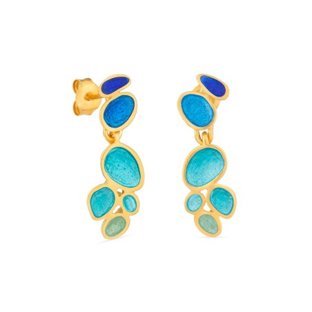 Boucles d’oreilles longues dorées Gaudí Barcelona Fruits
