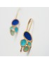 Gaudi Barcelona Fruits hook gold earrings