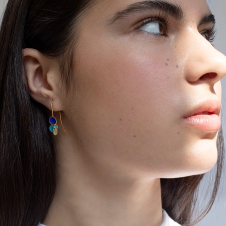 Gaudi Barcelona Fruits hook gold earrings