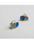 Small golden Gaudí Barcelona Fruits earrings