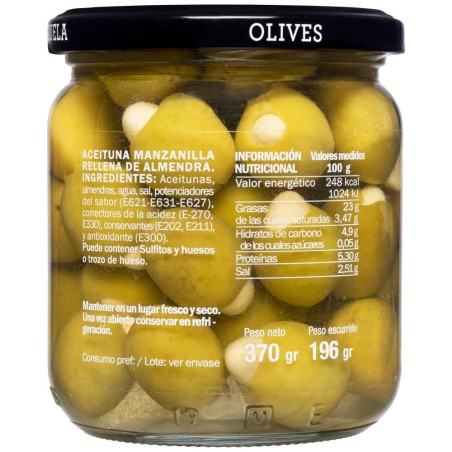Olives Manzanilla farcies à l’Amande