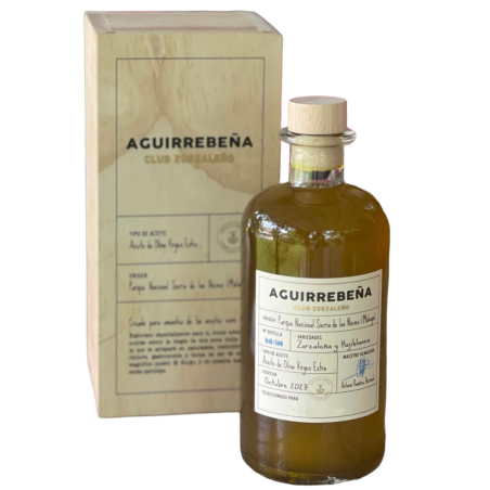 Aceite de Oliva Club Zorzaleño Aguirrebeña caja de madera