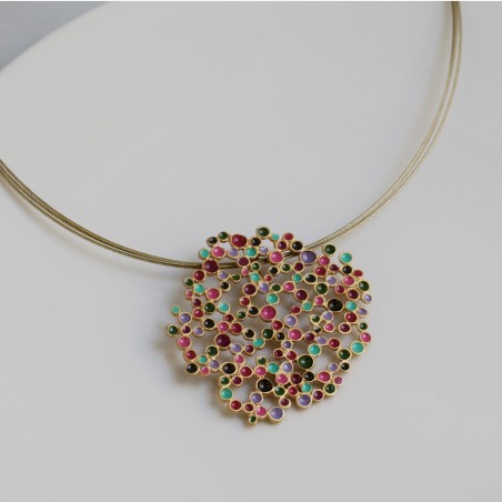 Barcelona Gaudi Colors Golden Necklace