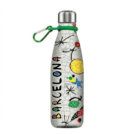 Ampolla tèrmica d'acer inoxidable Barcelona – Disseny artístic de surrealisme català 500 ml