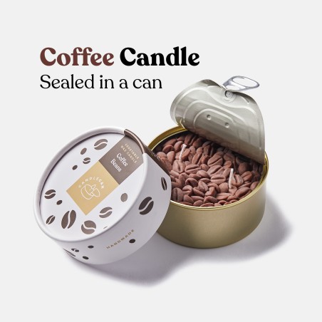 Espelma de cera vegetal - grans de cafè