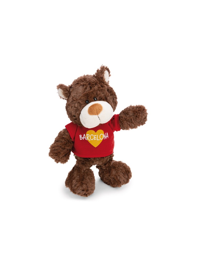 Peluche ours brun Barcelona 20 cm