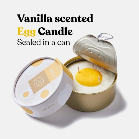 Espelma de cera vegetal - Aspecte d'ou, olor de vainilla