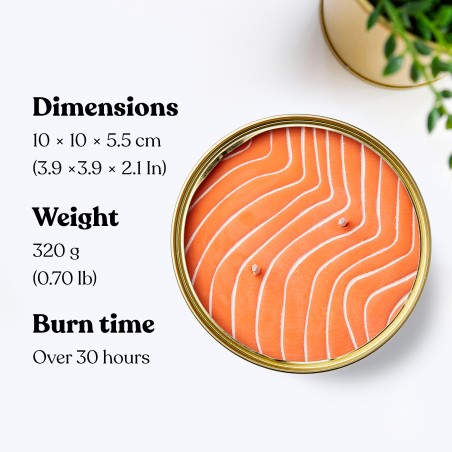 Vegetable Wax Candle - Look of salmon, smell of orange