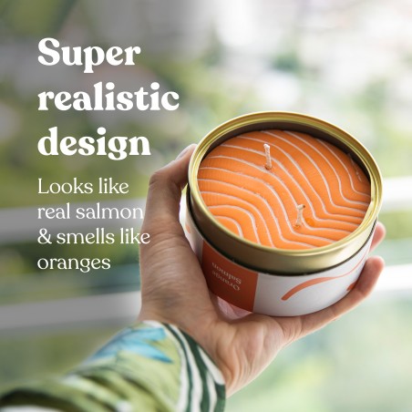 Vegetable Wax Candle - Look of salmon, smell of orange