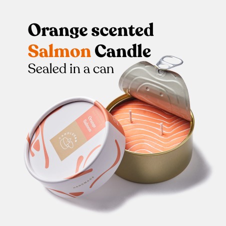 Vegetable Wax Candle - Look of salmon, smell of orange