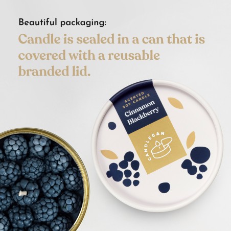 Vegetable Wax Candle - Look of blackberries, smell of cinnamon