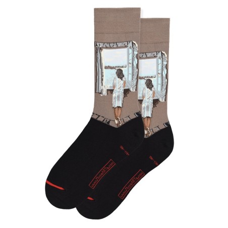 Chaussettes artistiques « Personnage à la fenêtre » Salvador Dalí
